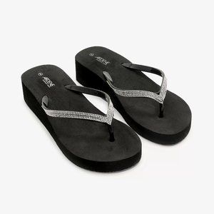 Ardene Platform Heel Gemstone Flip-Flops